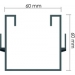 PALO A C TESTATA IN CORTEN 60X60 SPESSORE 2,0 H 3,2 MT